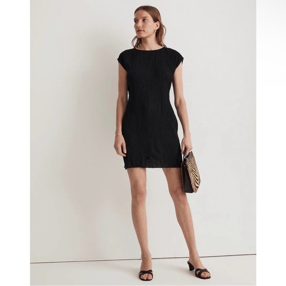 Madewell Dresses & Skirts - Madewell Plissé Mini Tee Dress Black